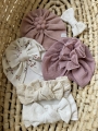 Zestaw turbanów i opasek dla dziewczynki newborn1