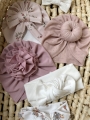 Zestaw turbanów i opasek dla dziewczynki newborn3