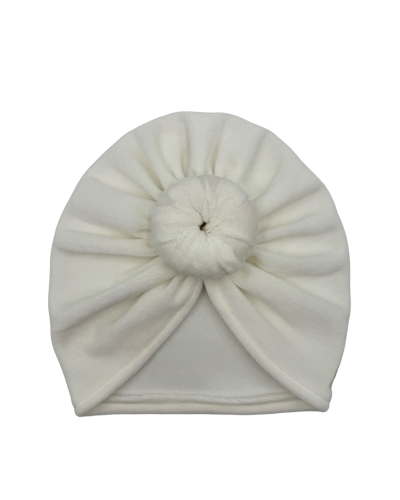 esienny turban donut welur pastelowy ecru