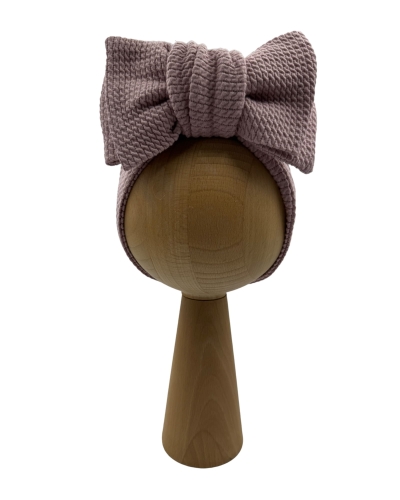 Opaska sweet big bow mini warkocz brudny róż