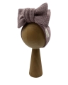 Opaska sweet big bow mini warkocz brudny róż