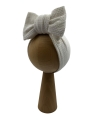 Opaska sweet big bow mini warkocz ecru