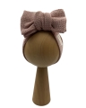 Opaska sweet big bow mini warkocz pastelowy róż