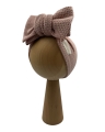 Opaska sweet big bow mini warkocz pastelowy róż