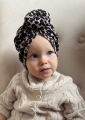 Hit jesieni turban donut panterka/cętki na beżu prążek