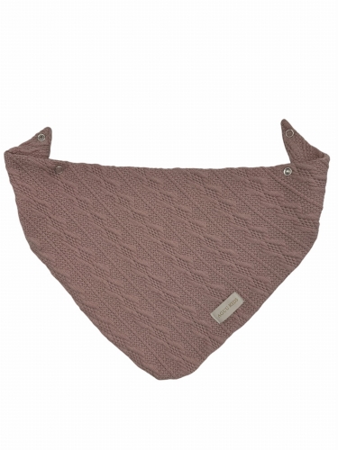 Sweterkowa chusta warkocz w kolorze brudny róż