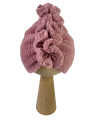 Zimowy turban falbanka baranek brudny róż babygirl