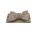 Opaska sweet big bow mini warkocz jasny beż