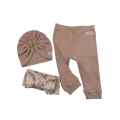 Zestaw dla niemowlaka spodenki, turban, opaska