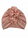 Muślinowy turban falbanka jasny róż dla dziewczynki na lato
