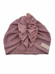 Turban z muślinu na lato w kolorze brudny róż 