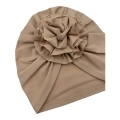 Bawełniany turban kwiat na lato w kolorze beżowym