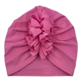 Bawełniany turban falbanka w kolorze cukierkowy róż