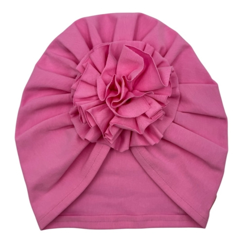 Turban kwiat w kolorze różowym na lato babygirl