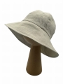 Len 100% kapelusz na lato w kolorze beżowym