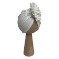 Turban falbanka z cienkiego jerseyu idealny na lato ecru