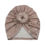 Turban donut stokrotki na brudnym różu 