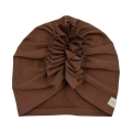 Turban w kolorze czekoladowym kolor jesieni 2025