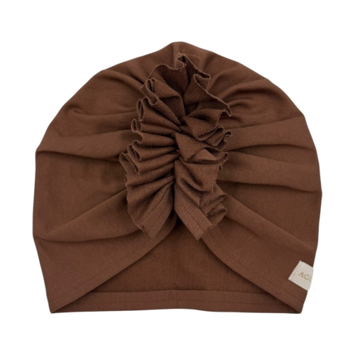 Turban w kolorze czekoladowym kolor jesieni 2025
