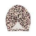 Turban prążek donut retro serca na różu