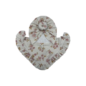 Wiosenny zestaw turban z chustą dla dziewczynki 