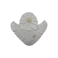 Zestaw turban kwiat handmade + chusta ecru