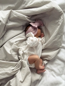 Opaska sweet big bow pastelowy róż babygirl