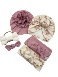 Zestaw dla niemowląt – turbany i opaski handmade | Bawełniane dla dziewczynki born3