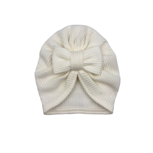 Wyjątkowy turban kokarda sweterek śmietanowy