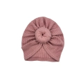 Wyjątkowy turban donut brudny róż sweterek