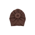 Czekoladowy turban na jesień sweterek hit turban dla dziewczynki