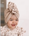 Turban falbanka sweterek z kwiatowym printem podwójny