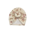 Wyjątkowy turban donut mini kwiaty dla dziewczynki