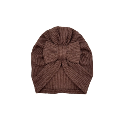 Wyjątkowy turban kokarda sweterek czekolada