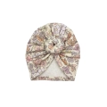 Turban mini flowers donut prążek dla dziewczynki