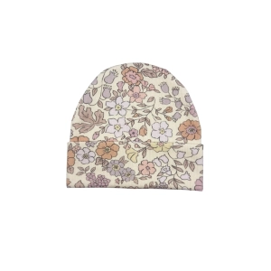 Czapka mini floweru prążek dla dziewczynki 