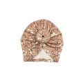 Jesienne kwiaty boho turban donut prążek