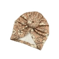 Jesienne kwiaty boho turban donut prążek