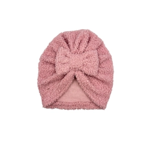 Turban kokarda mała owieczka brudny róż 