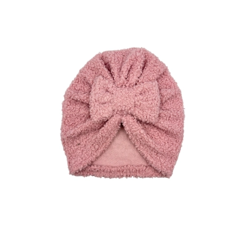 Turban kokarda mała owieczka brudny róż
