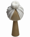 Turban donuts prążek śmietankowy newborn