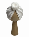 Turban donuts prążek śmietankowy newborn