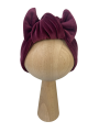 Welurowa opaska big bow bordo
