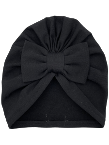 Turban kokarda dla dziewczynki czarny