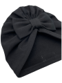 Turban kokarda dla dziewczynki czarny