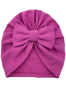 Turban kokarda wrzosowy róż
