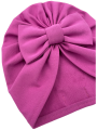 Turban kokarda wrzosowy róż