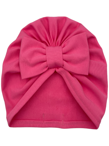 Turban kokarda dla dziewczynki różowy