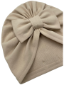 Turban kokarda babygirl beżowy