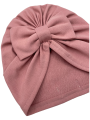 Turban kokarda babygirl brudny róż